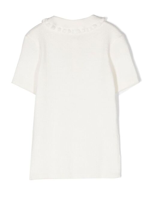 Bonpoint ruffle-trimmed polo top