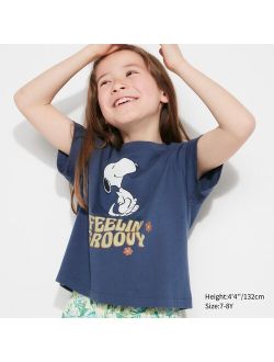 Love Sunshine & Peanuts UT (Cropped Short-Sleeve Graphic T-Shirt)