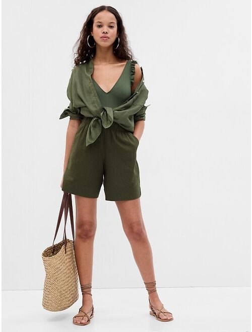 Gap Linen-Blend Pull-On Shorts
