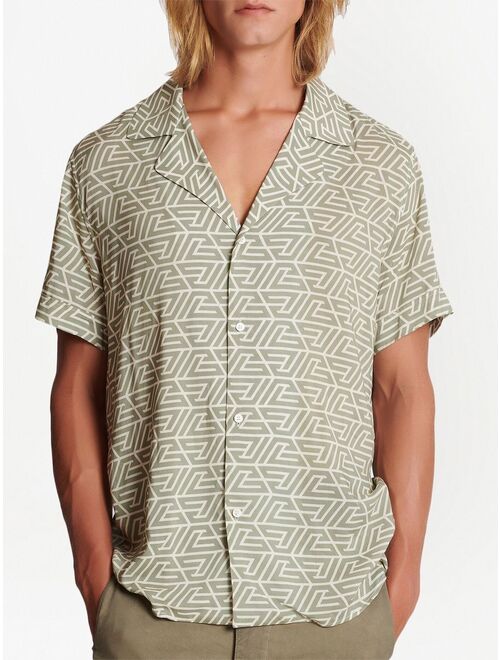 Balmain all-over geometric-print shirt