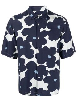 SANDRO floral-print short-sleeved shirt