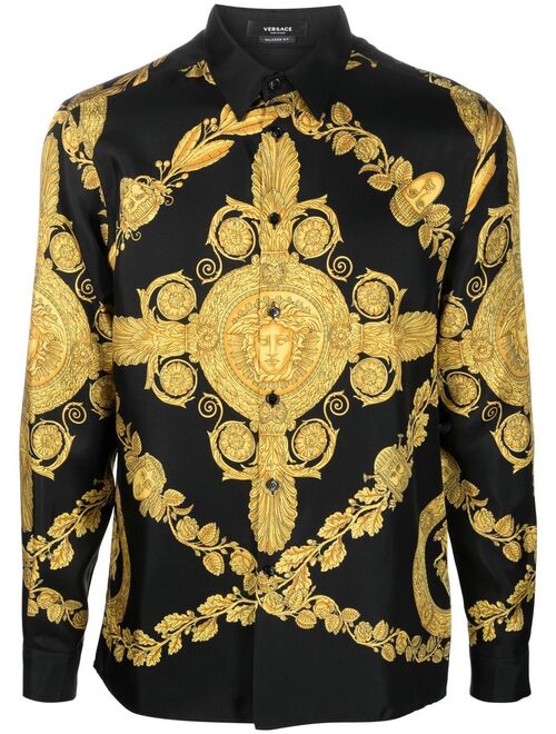 Versace Maschera Baroque silk shirt