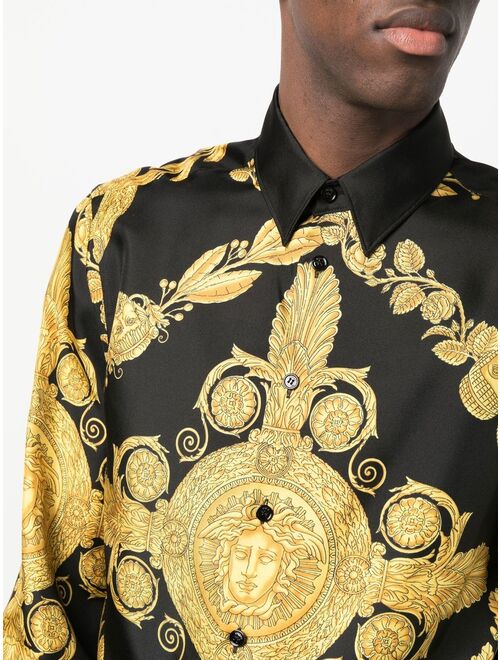 Versace Maschera Baroque silk shirt