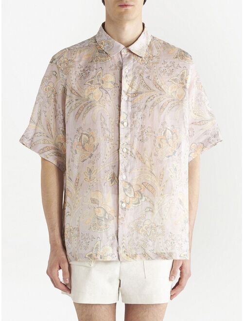 ETRO floral-print short-sleeved shirt
