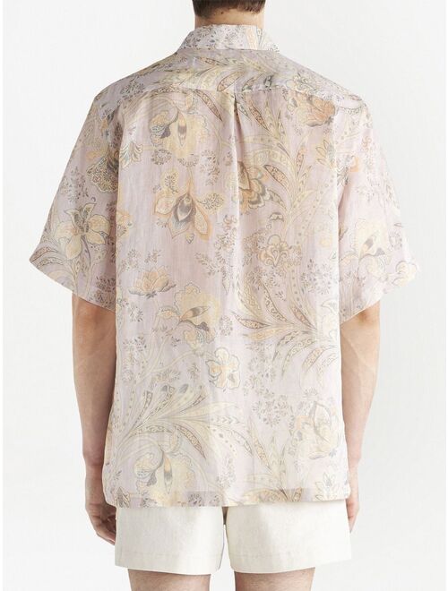 ETRO floral-print short-sleeved shirt
