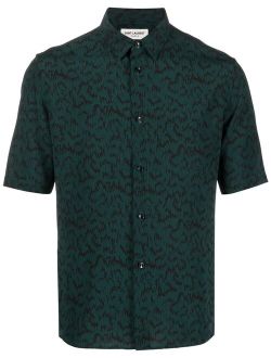 Saint Laurent abstract-print short-sleeve shirt