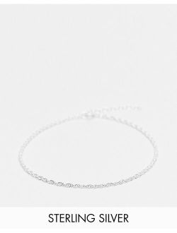 sterling silver skinny rope chain bracelet