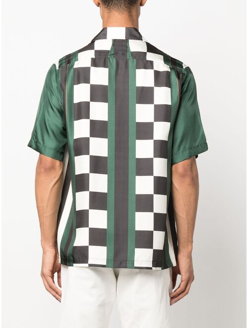 Rhude Racing Bowling silk shirt