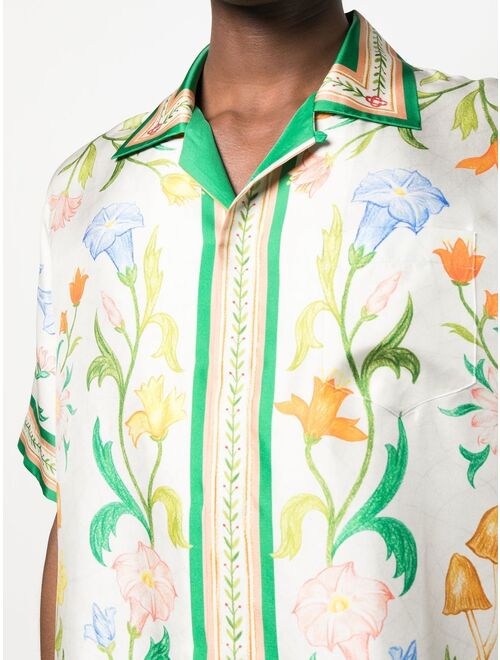 Casablanca LArche Fleure printed silk shirt