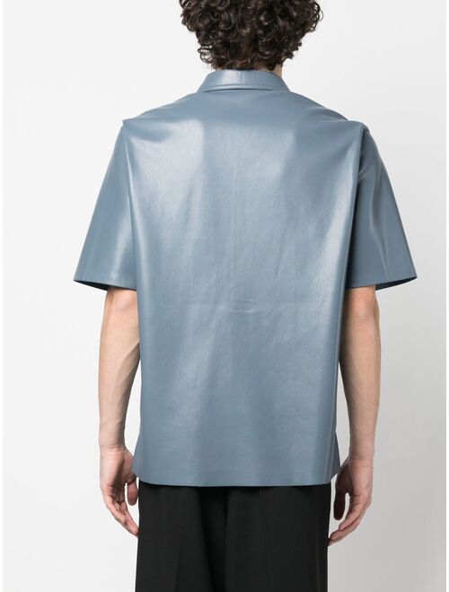 Nanushka faux leather short-sleeve shirt