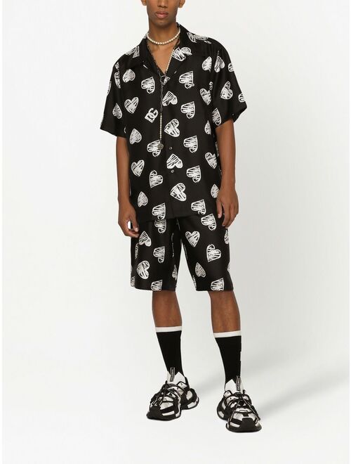 Dolce & Gabbana heart-print short-sleeve shirt
