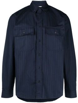 Wood Wood striped button-up overshirt
