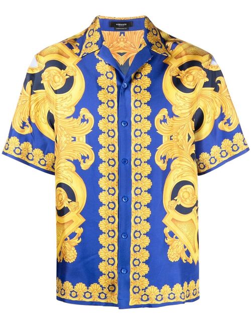Versace baroque-print silk shirt