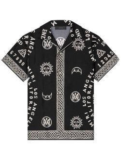 Ouija Board-print bowling shirt