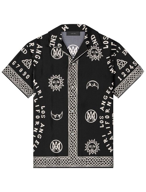 AMIRI Ouija Board-print bowling shirt