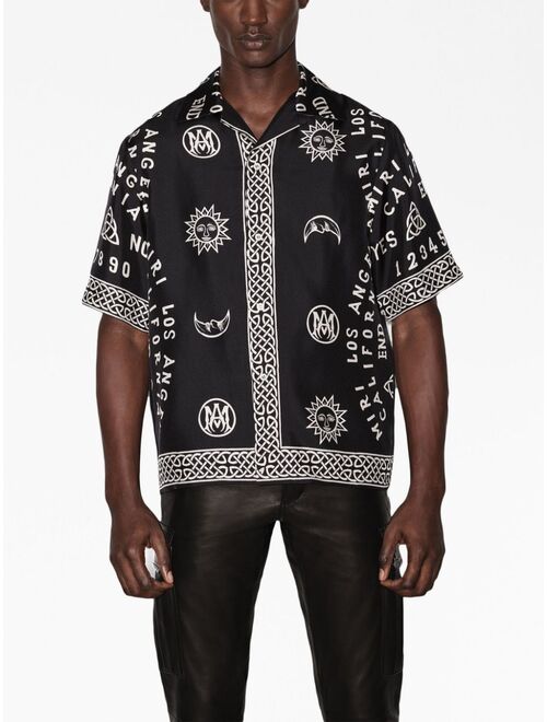 AMIRI Ouija Board-print bowling shirt