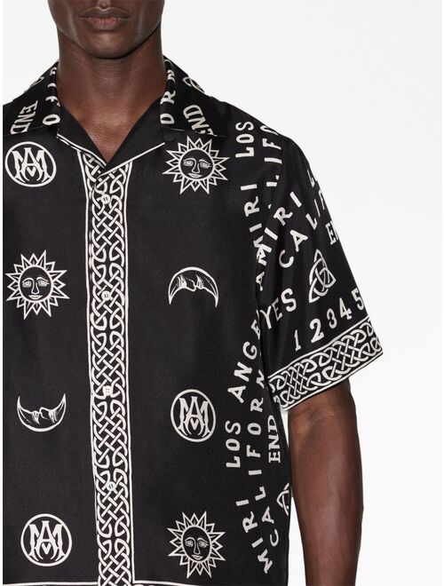 AMIRI Ouija Board-print bowling shirt