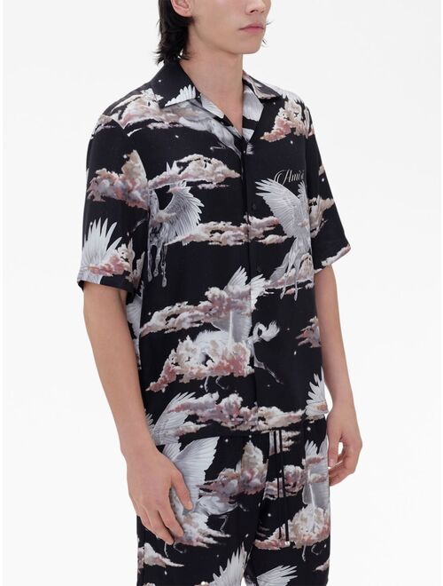 AMIRI Pegasus-print bowling shirt