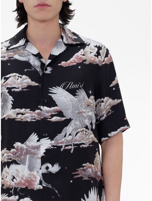 AMIRI Pegasus-print bowling shirt