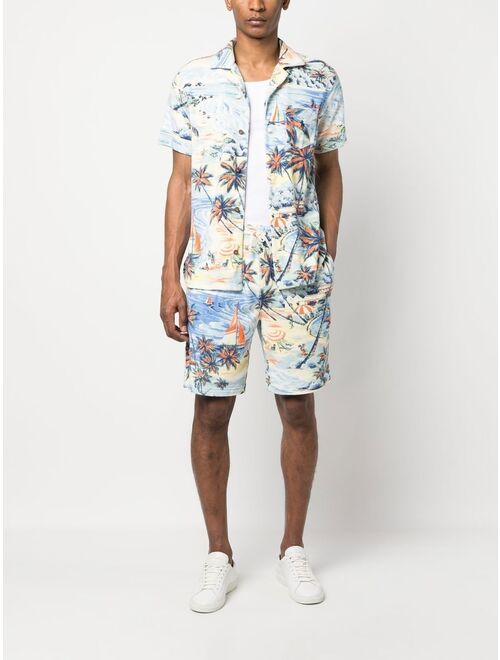 Polo Ralph Lauren tropical-print cotton-blend shirt
