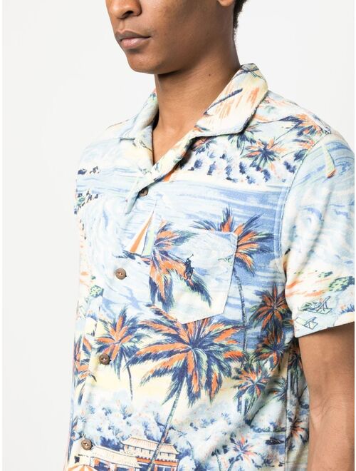 Polo Ralph Lauren tropical-print cotton-blend shirt