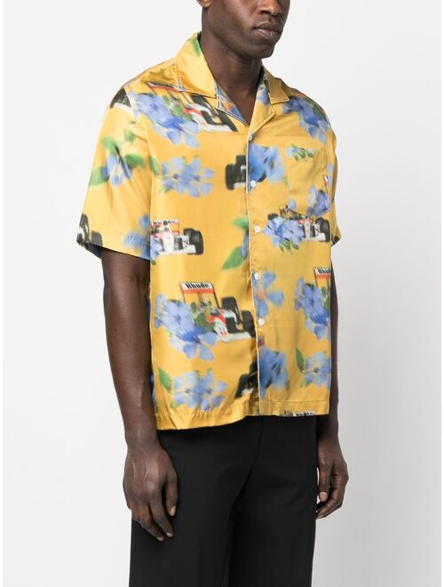 Rhude floral-print silk shirt