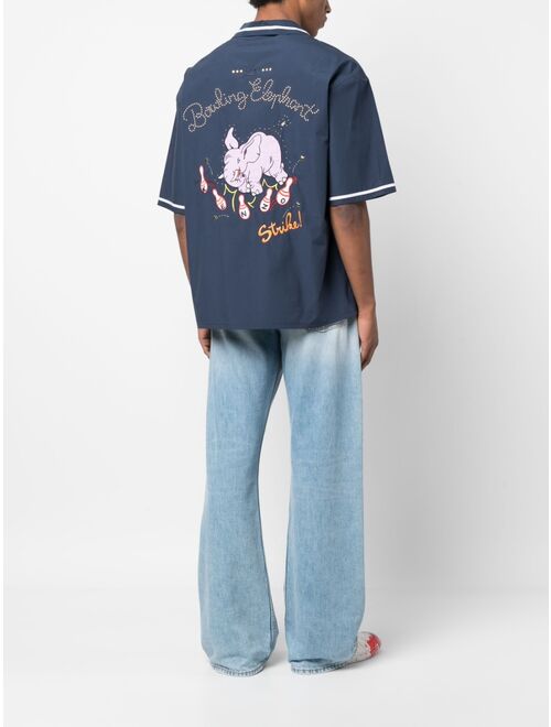 Kenzo Bowling Elephant-embroidered poplin shirt