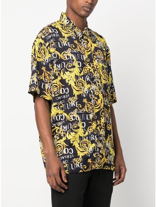 Versace Jeans Couture baroque-print short-sleeve shirt