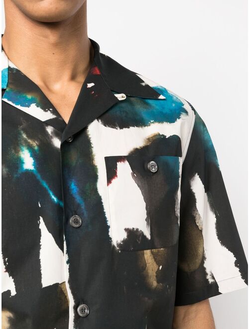 Alexander McQueen graffiti-print short-sleeved shirt