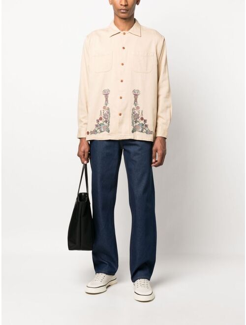 Nudie Jeans Vincent floral-print cotton shirt