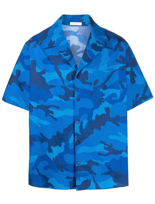 Valentino Garavani camouflage-print short-sleeved shirt