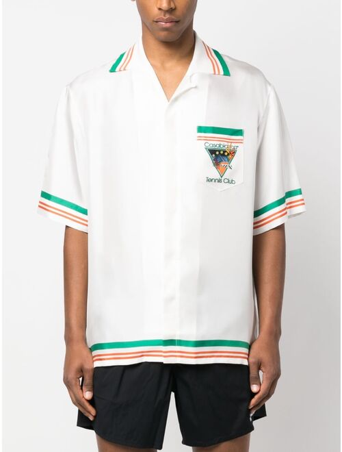 Casablanca Tennis Club Icon silk shirt