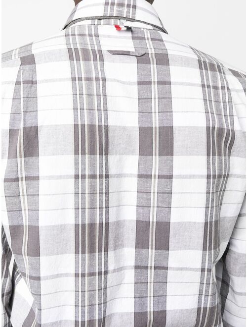 Thom Browne checked long-sleeved shirt