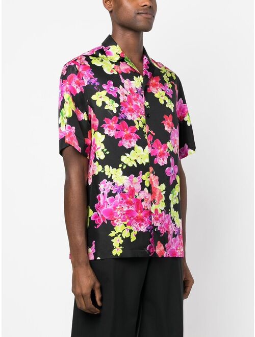Versace floral-print silk shirt
