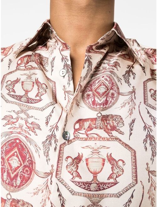 73 London Toile-print silk shirt
