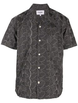 Corridor geometric-embroidery short-sleeve shirt