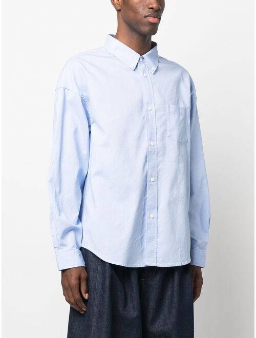 visvim patchwork-detail long-sleeve shirt
