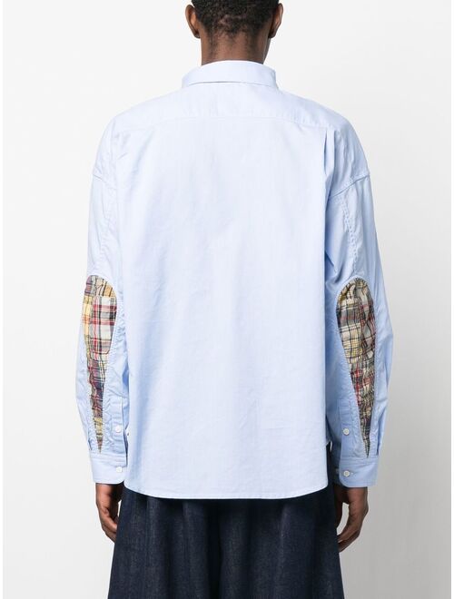 visvim patchwork-detail long-sleeve shirt