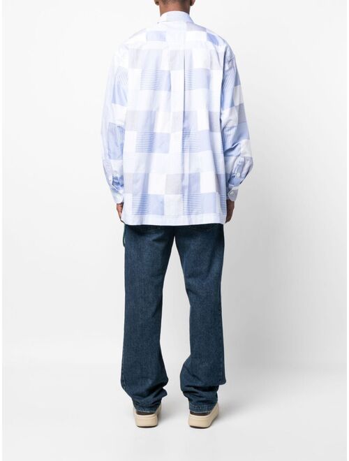 Kenzo oversized Patchwork long-sleeve shirt