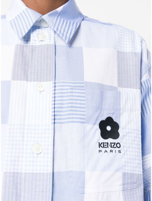 Kenzo oversized Patchwork long-sleeve shirt