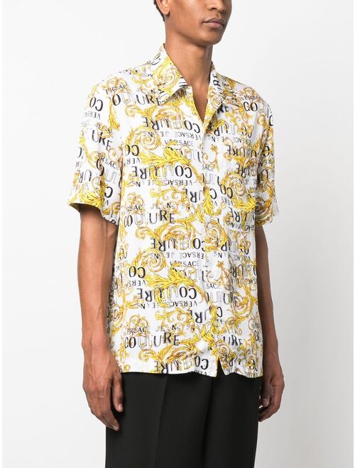 Versace Jeans Couture baroque-print short-sleeve shirt