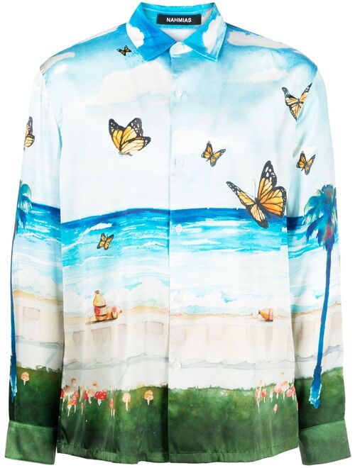 Nahmias Butterfly Beach shirt