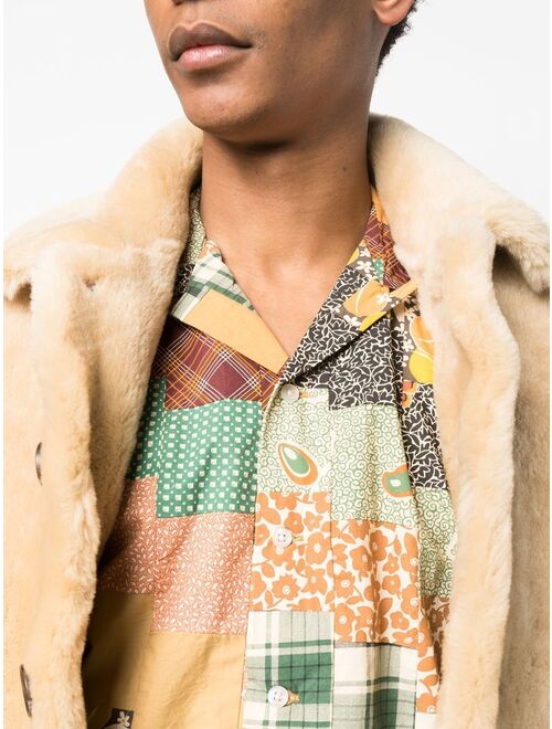 BODE long-sleeved patchwork shirt
