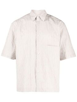 SAGE NATION striped buttoned cotton shirt