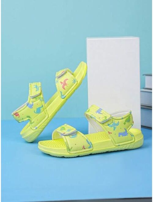 Do-mi-ku Shoes Boys Dinosaur Pattern Sports Sandals, Sporty Outdoor Sandals