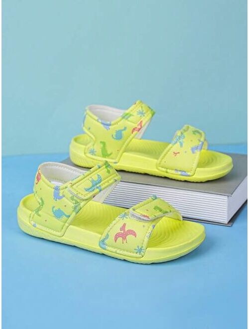 Do-mi-ku Shoes Boys Dinosaur Pattern Sports Sandals, Sporty Outdoor Sandals