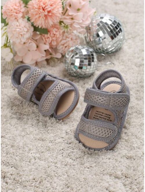 SeaGentryYue Shoes Baby Hollow Out Hook-and-loop Fastener Sandals, Fashionable Summer Fabric Ankle Strap Sandals