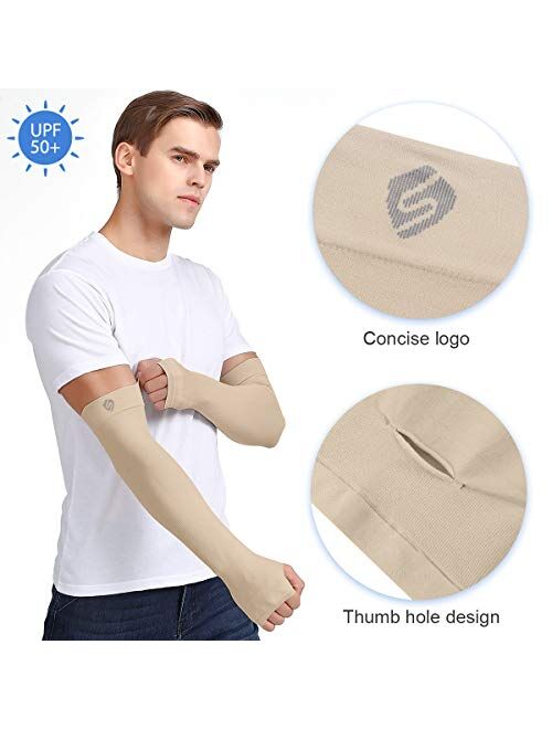 SHINYMOD Arm Sleeves for Men Women UV Sun Protection Compression Warmer Cover