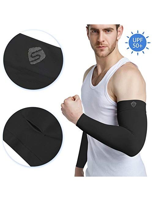 SHINYMOD UV Protection Cooling or Arm Warmer Sunblock Sleeves for Men Women