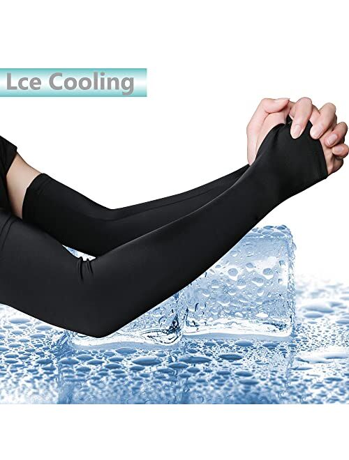 CAWANFLY UV Protection Cooling Arm Sleeves for Men & Women, Compression